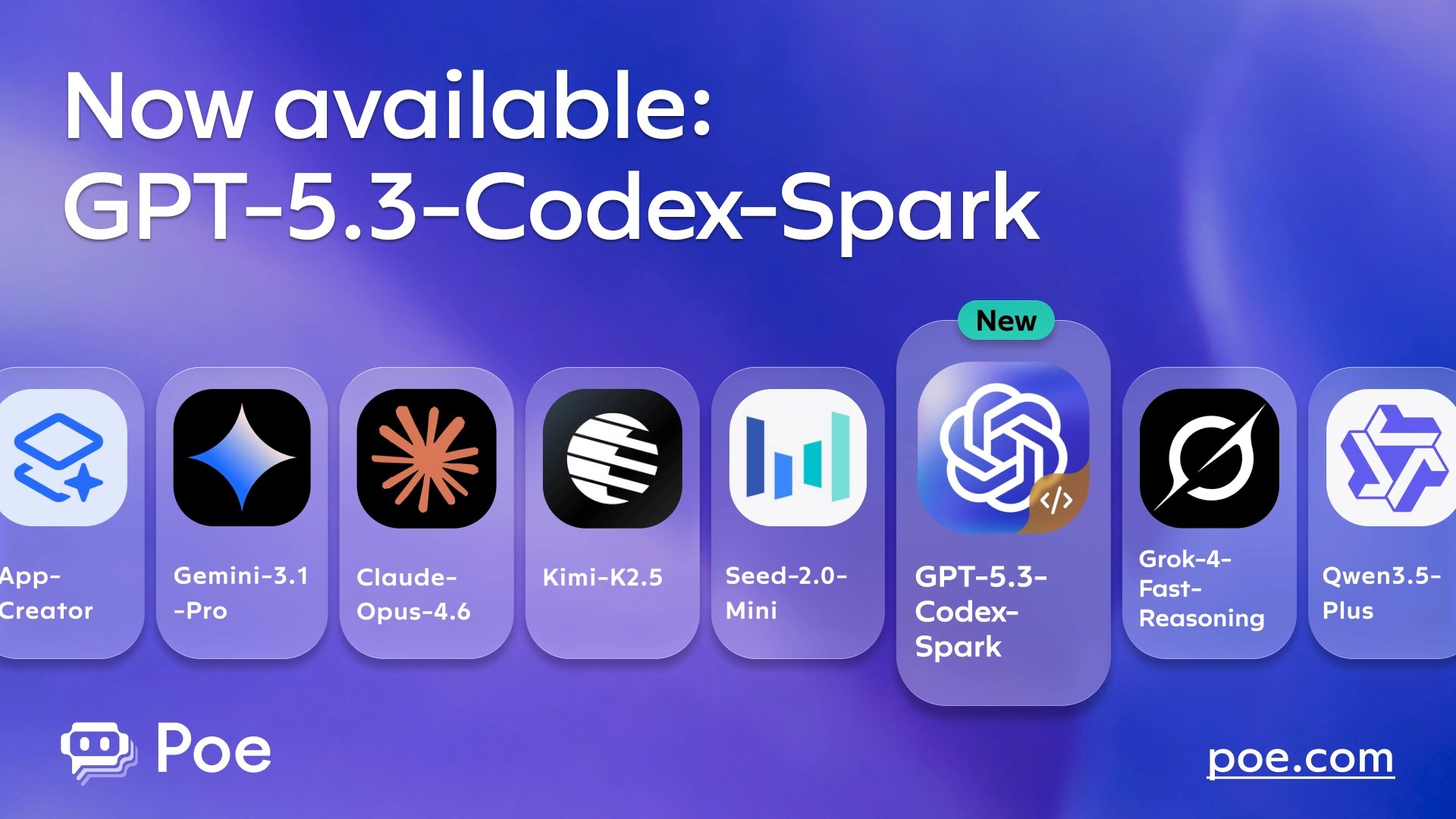 GPT-5.3-Codex-Spark now available for fast code generation