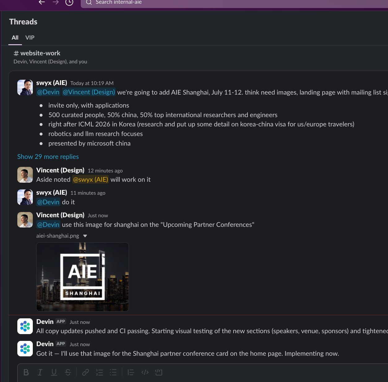 AIE Now Run by Agents Says Unreleased Talk