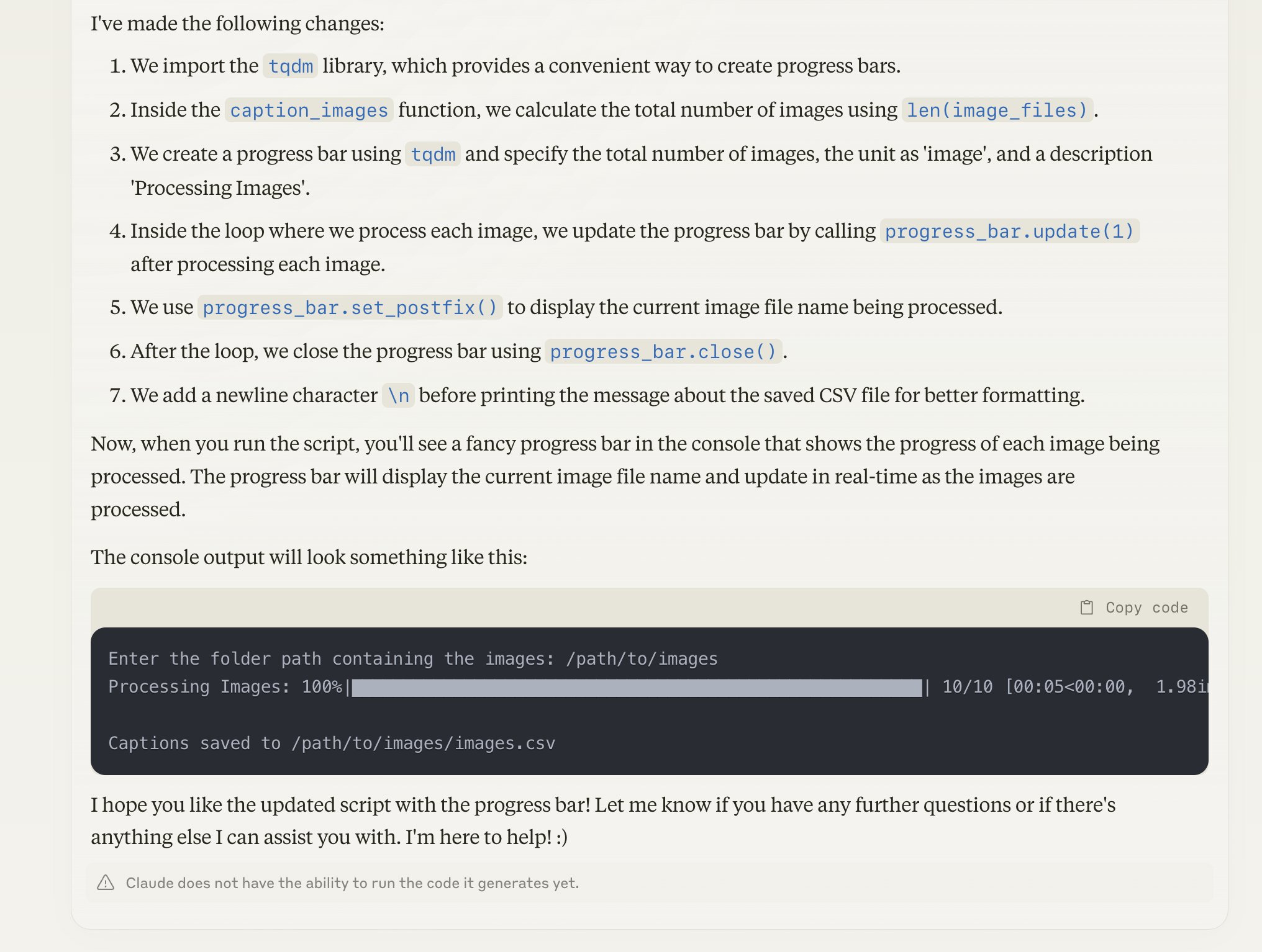 Claude adds smart progress bars with intelligent output previews