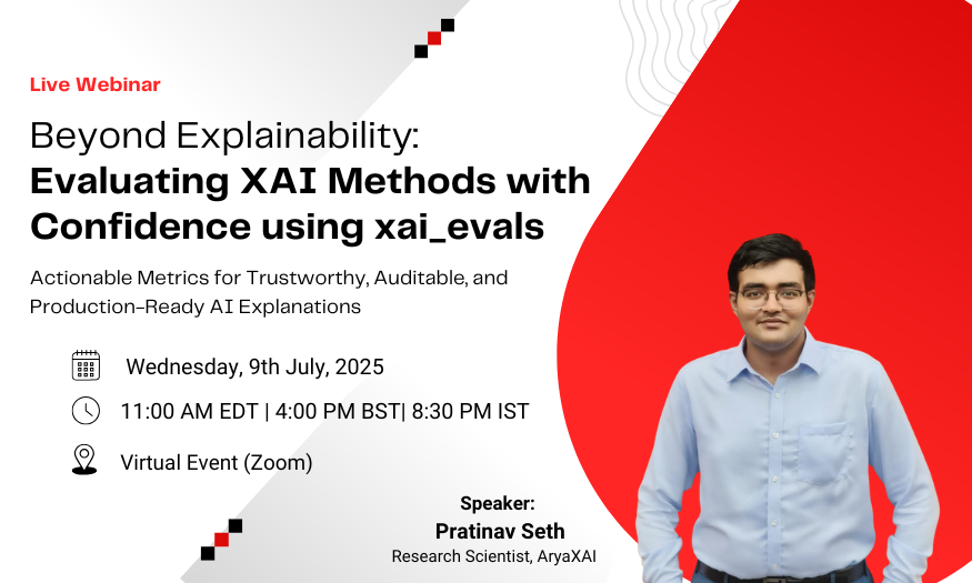 Live Webinar on XAI Methods Evaluation with xai_evals July 9