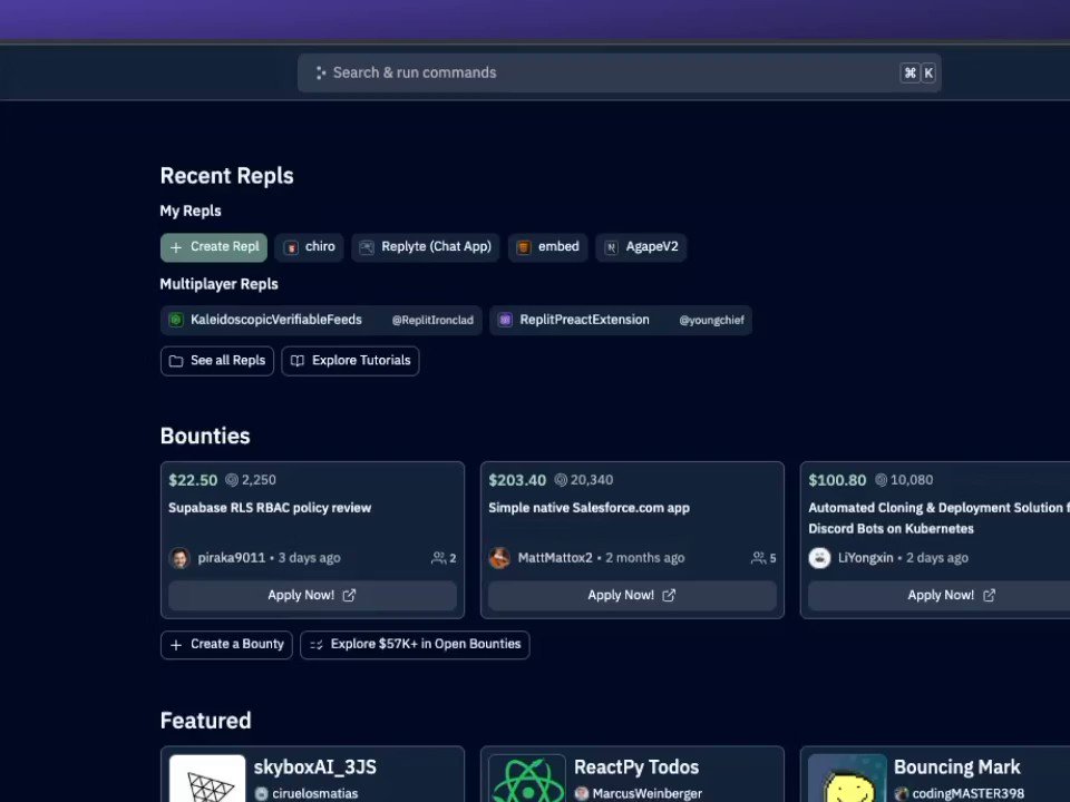 Command Bar shortcut for code search and workspace navigation