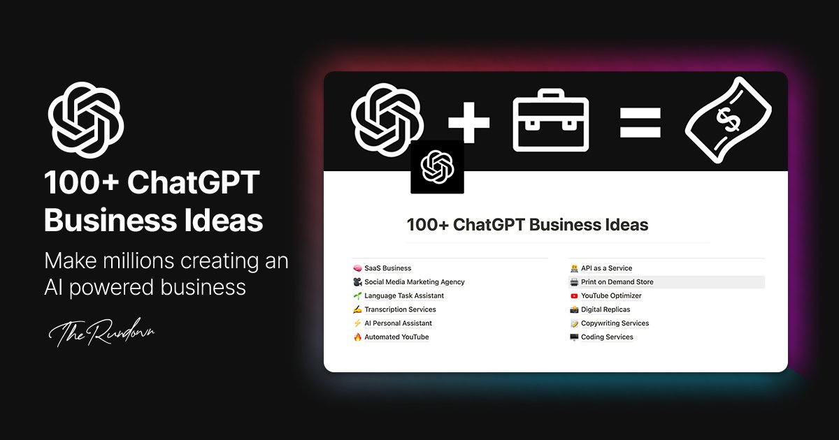 ChatGPT Business Ideas List: Free 100+ Concepts to Earn Million