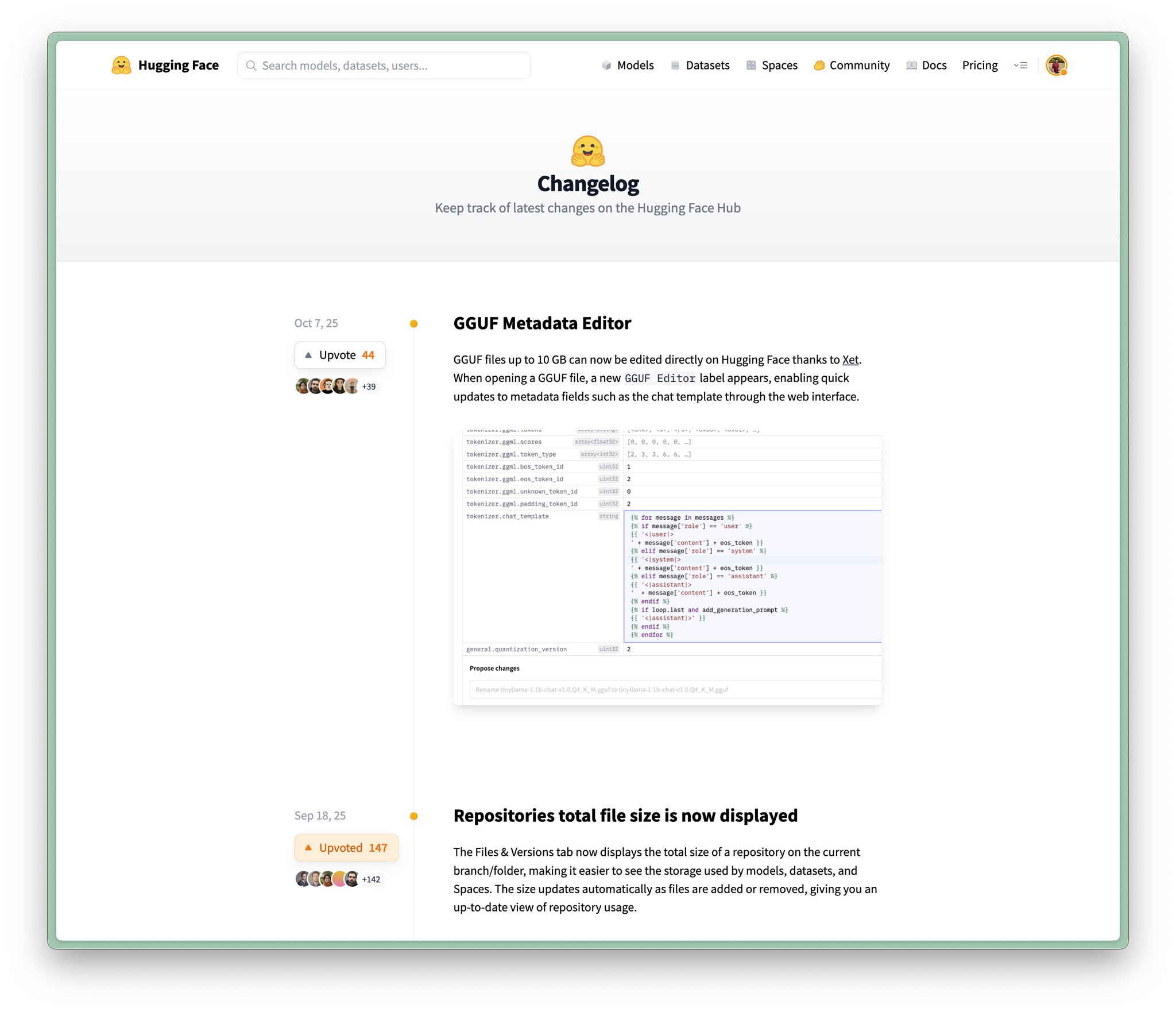 Hugging Face Hub Launches Custom Apps, GGUF Editing, Xet Integration