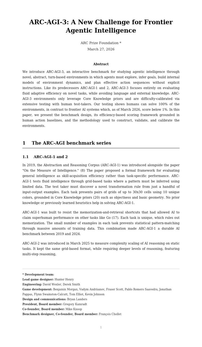 ARC-AGI-3: New Benchmark Reveals AI-Human Gap