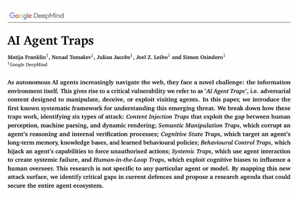AI Agent Traps: Beyond Prompt Injection to Environment-Level Threats