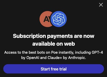 Poe Launches Web Subscriptions for GPT-4 and Claude+
