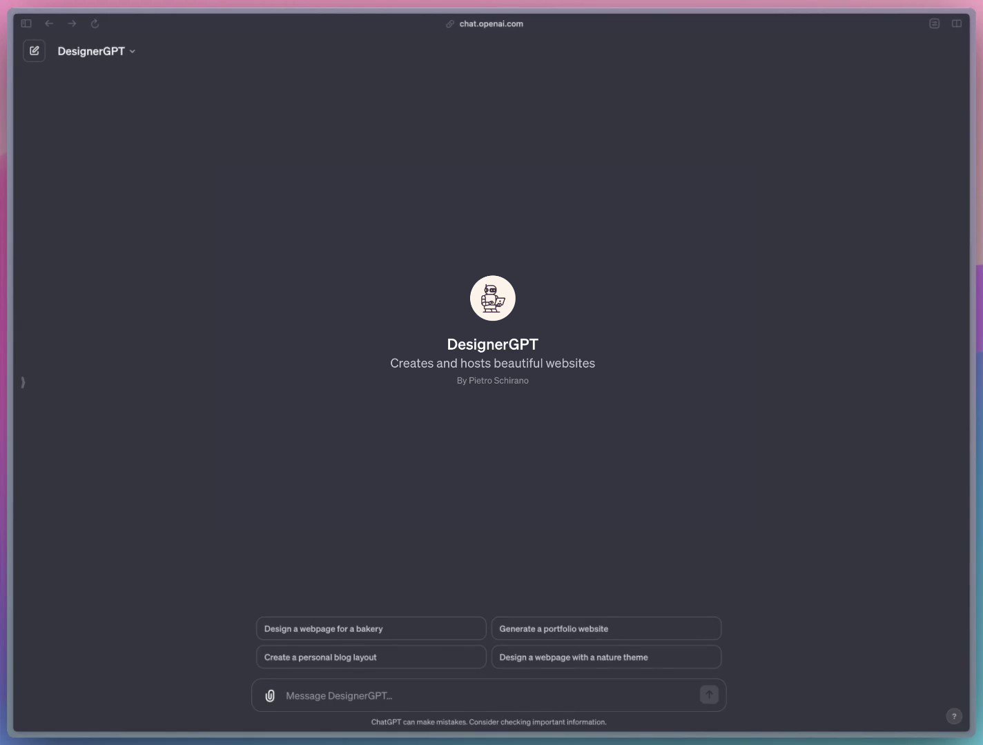 OpenAI GPT Store Launch: DesignerGPT Website Creation Tool