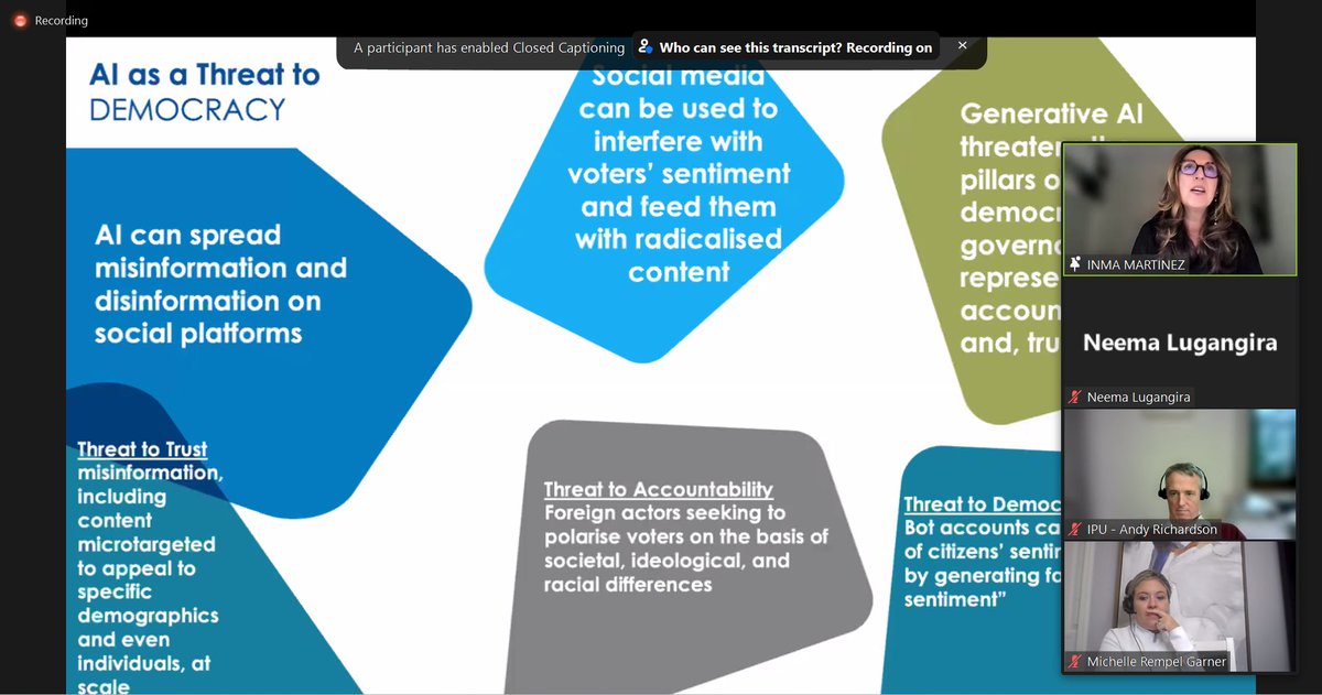 IPU Workshop on AI for Democratically Elected Parliamentarians