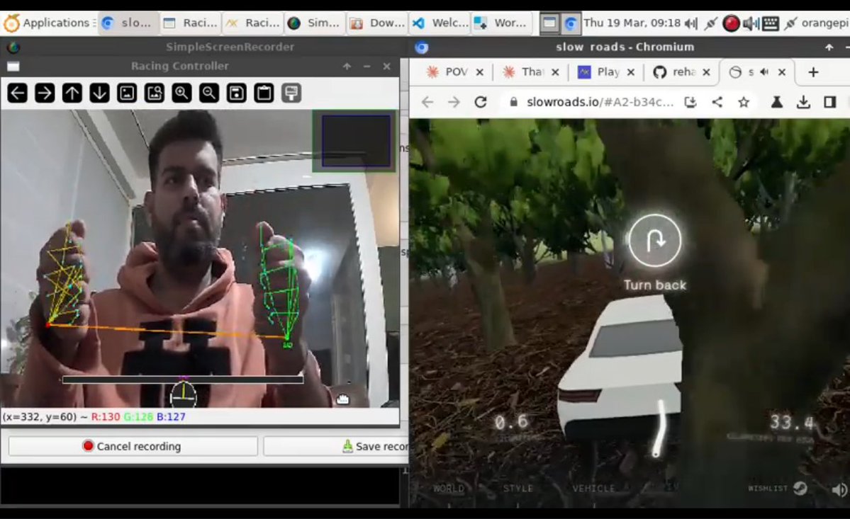 Gesture-Controlled Racing Game with Hand Tracking Technology