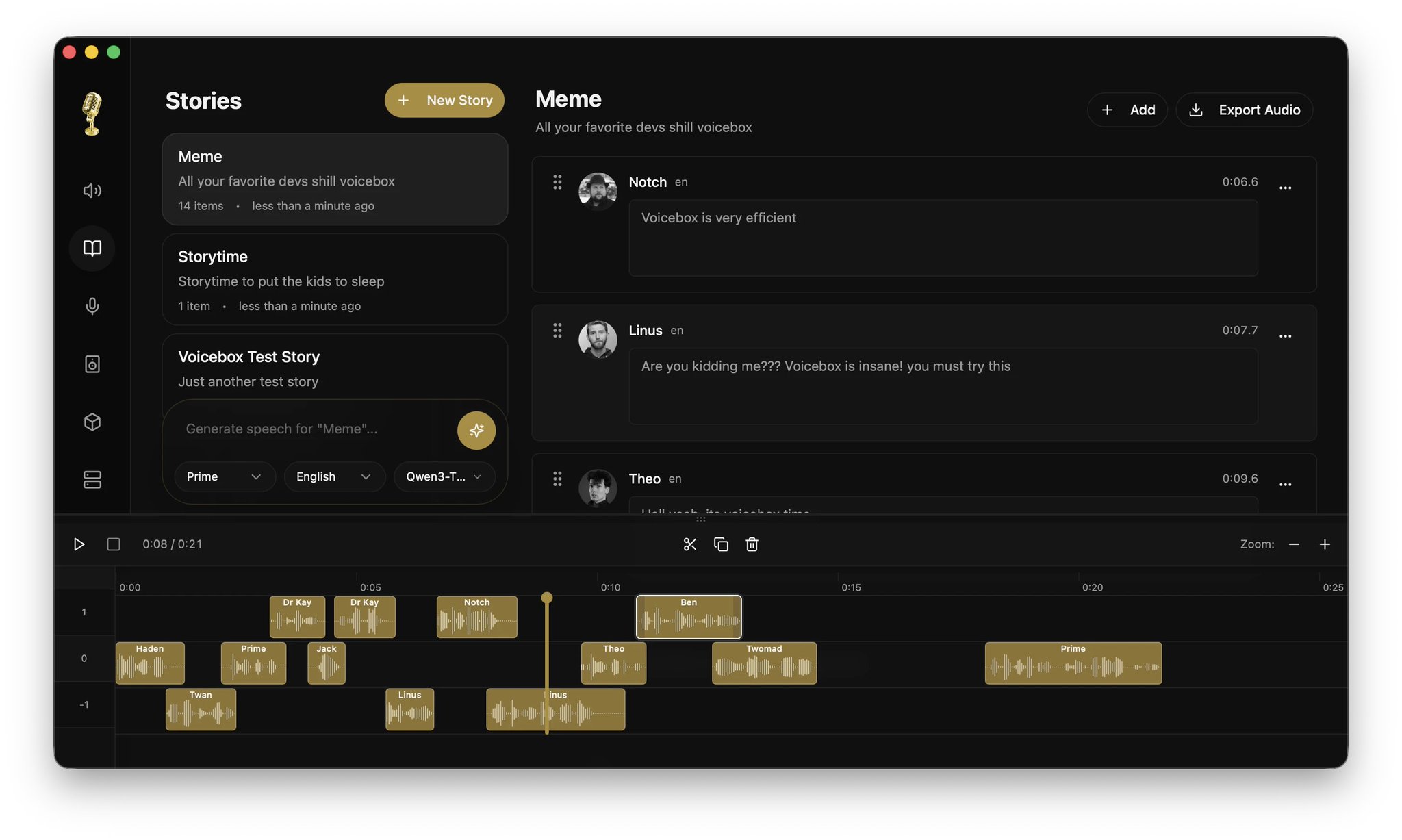 Local AI Stories Editor: Multi-Track Timeline and Audio Mixing