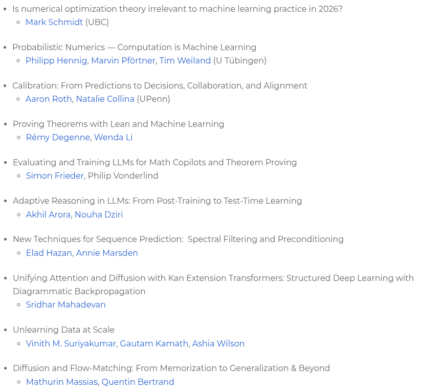 ICML 2026 Tutorials Announced for July 6 Opening Day