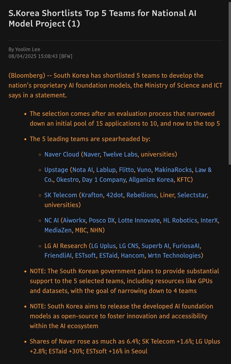 Upstage selected for Korean national AI model project