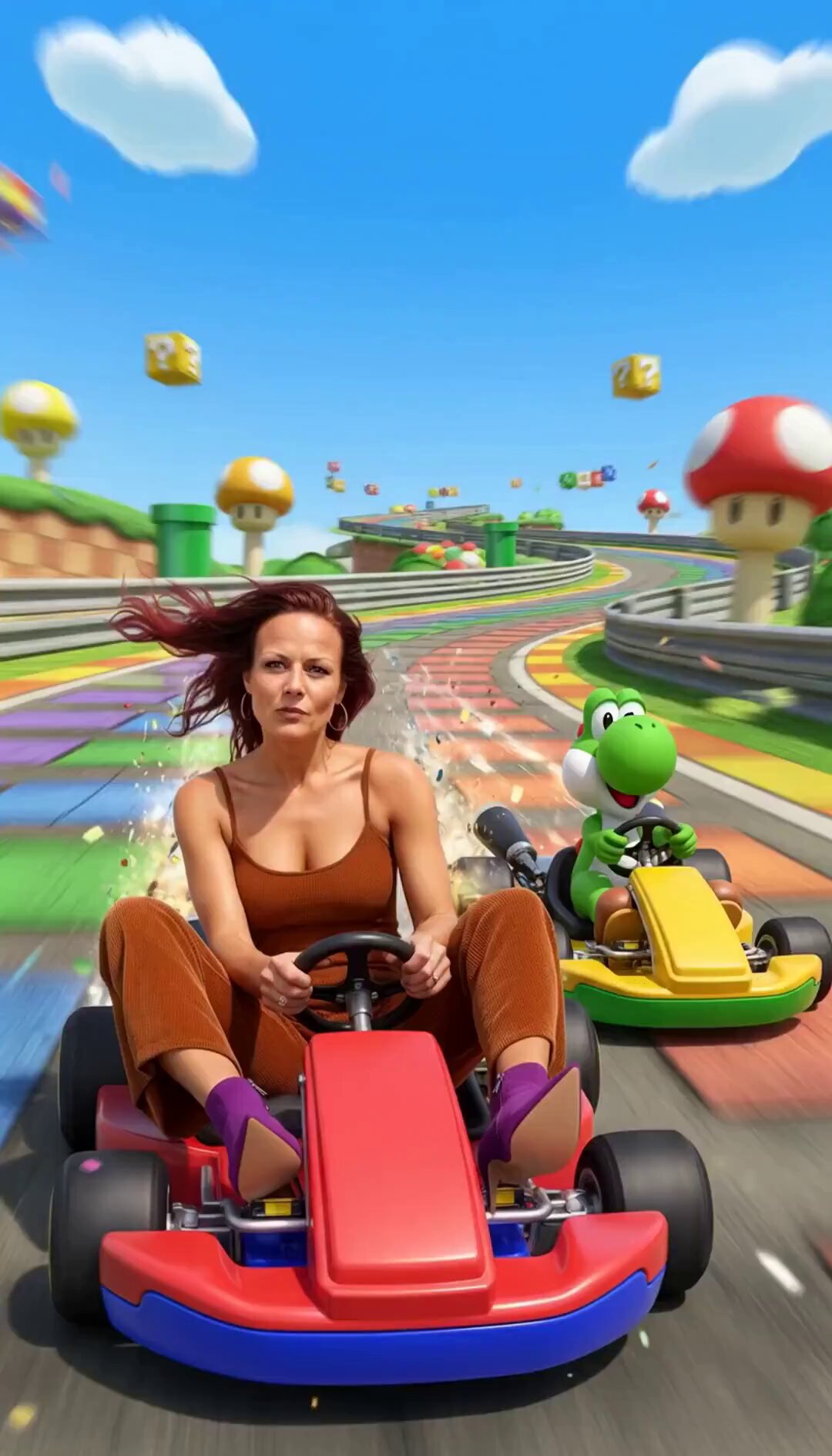 AI-Generated Mario Kart Scene: Prompt Engineering Creative Visualization