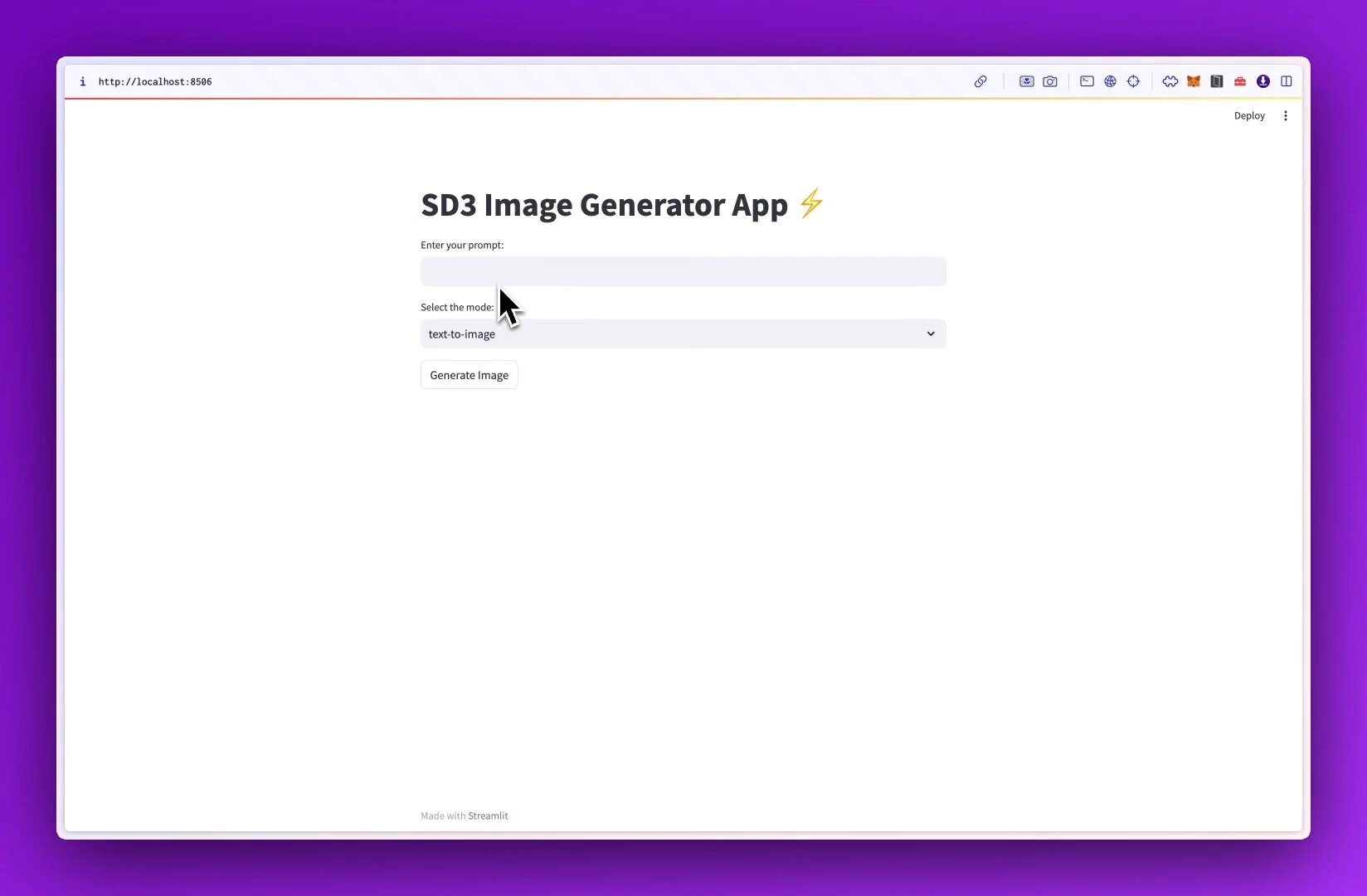 SD3 Streamlit App for Simultaneous Image Generation