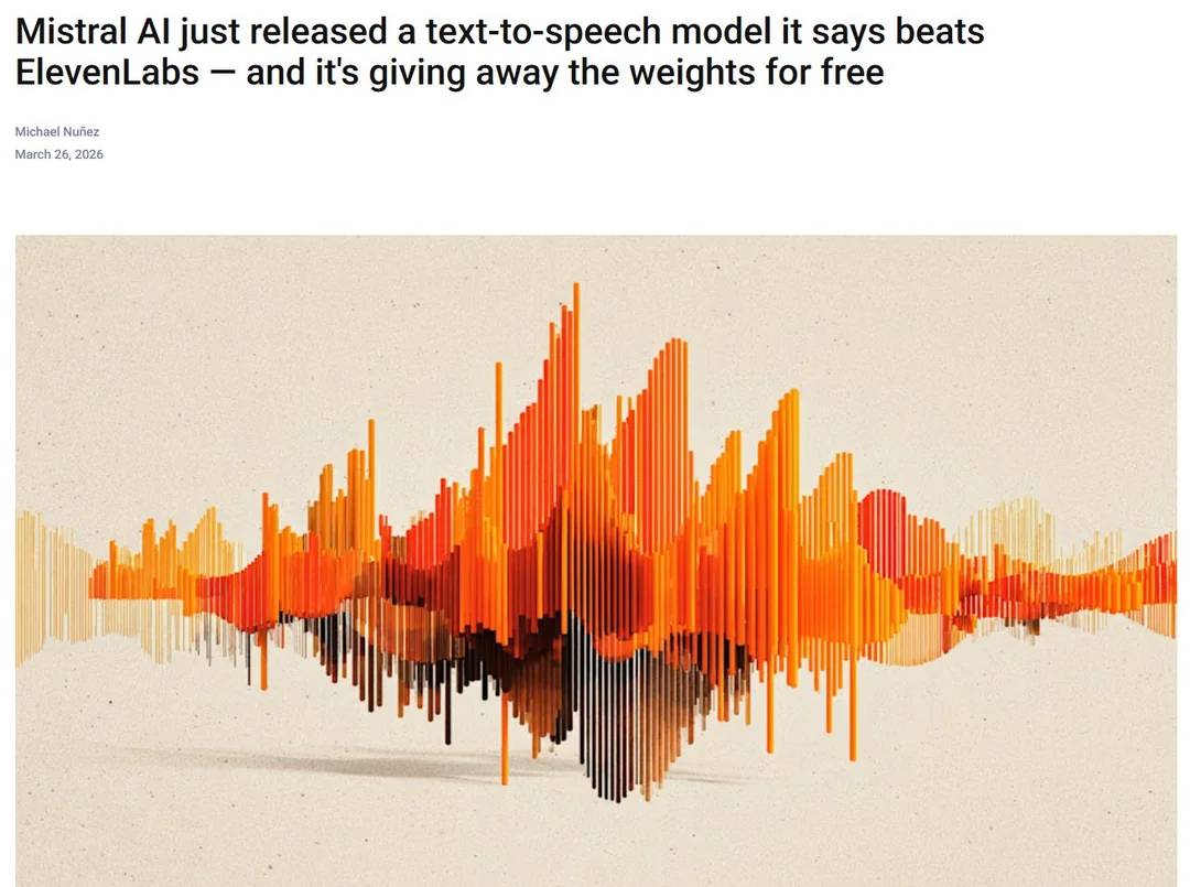 Mistral Launches Free Open-Source Text-to-Speech Model