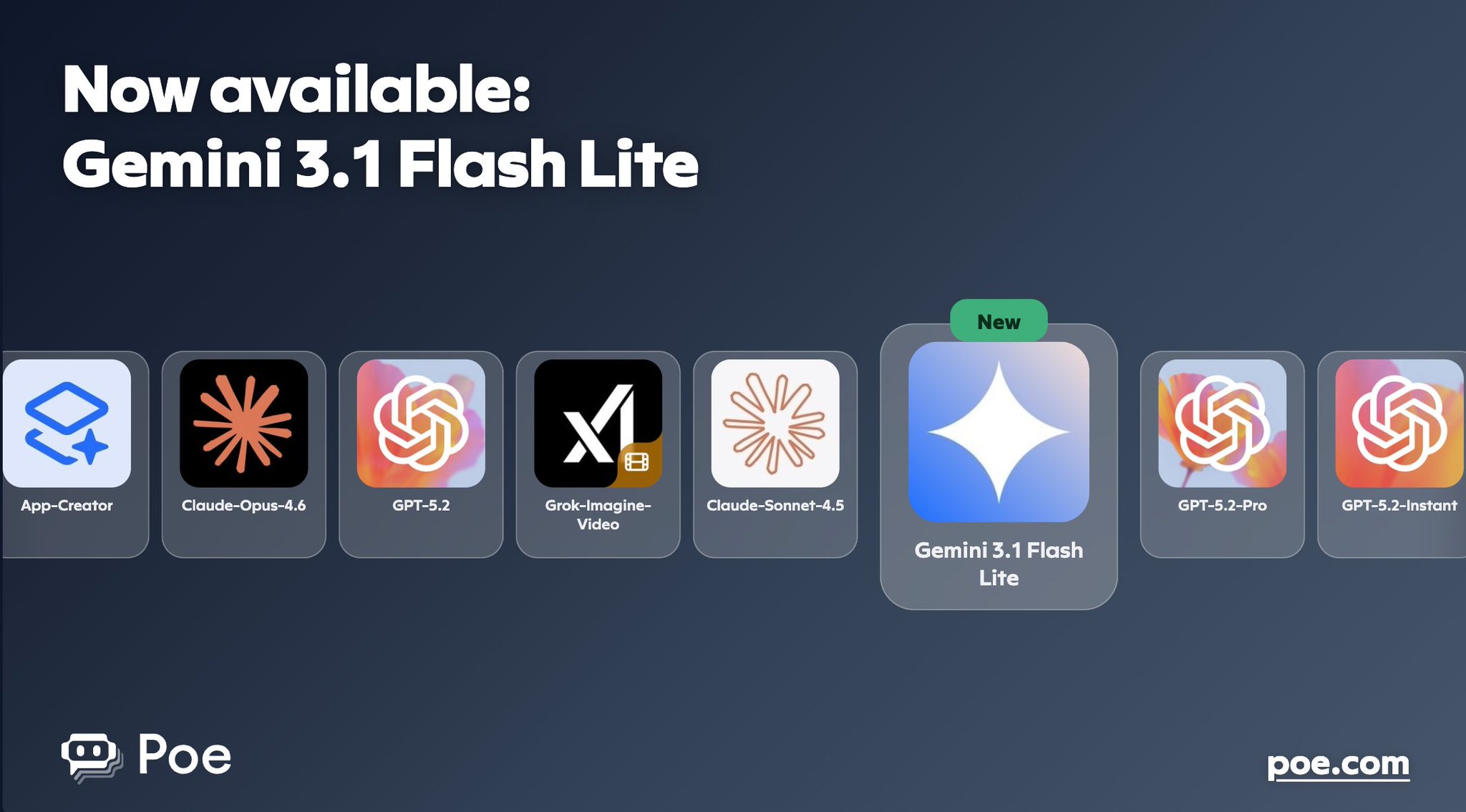 Gemini 3.1 Flash-Lite Live on Poe Platform