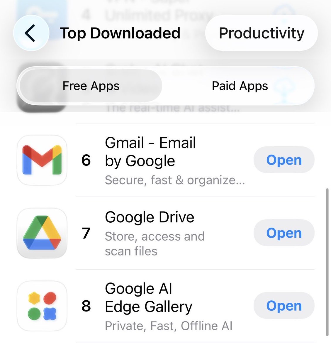 Gemma 4 Demand High, Google AI Edge Ranks #8 iOS