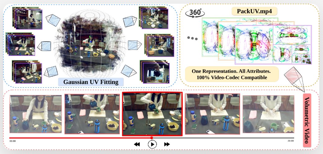 PackUV: Volumetric Video Compression for Immersive Concerts