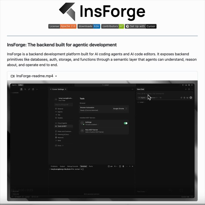 InsForge: Open-Source Backend Solution for AI Coding Agents