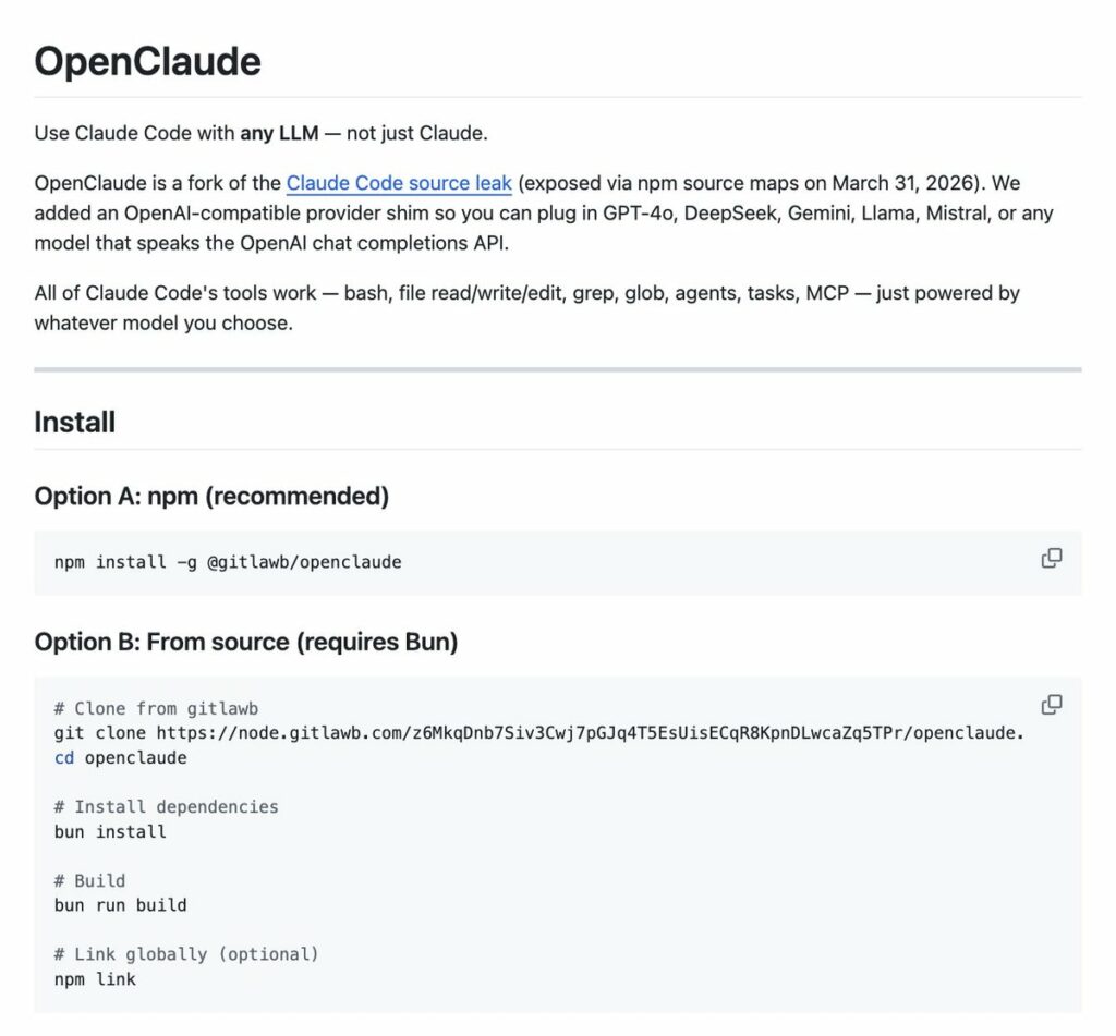 OpenClaude: Open-Source Fork of Claude Code with Multiple Models - AI ...