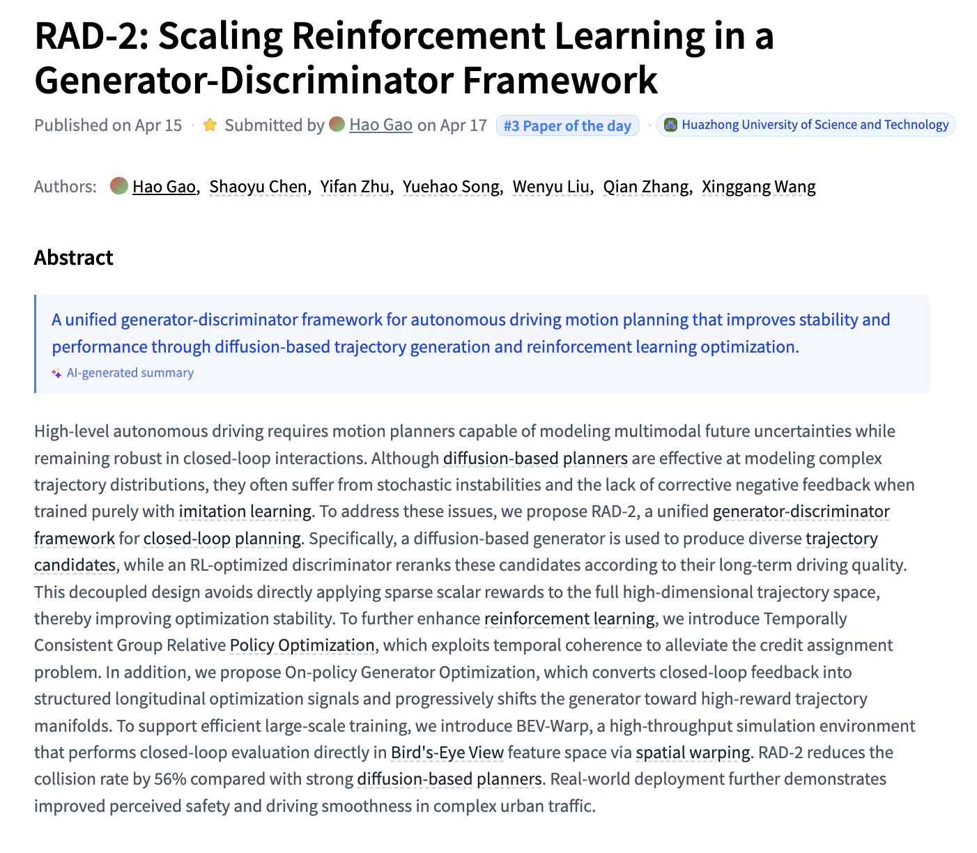 Scaling Reinforcement Learning in Generator-Discriminator Framework