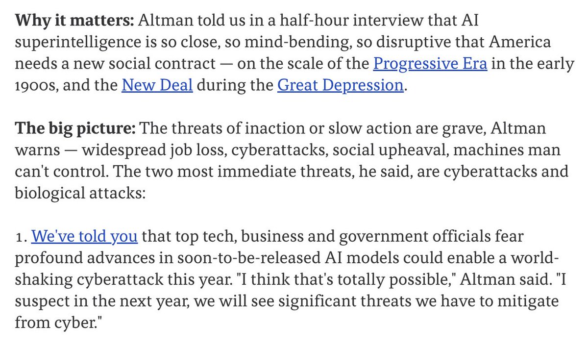 Sam Altman Calls for New Social Contract for AI Superintelligence