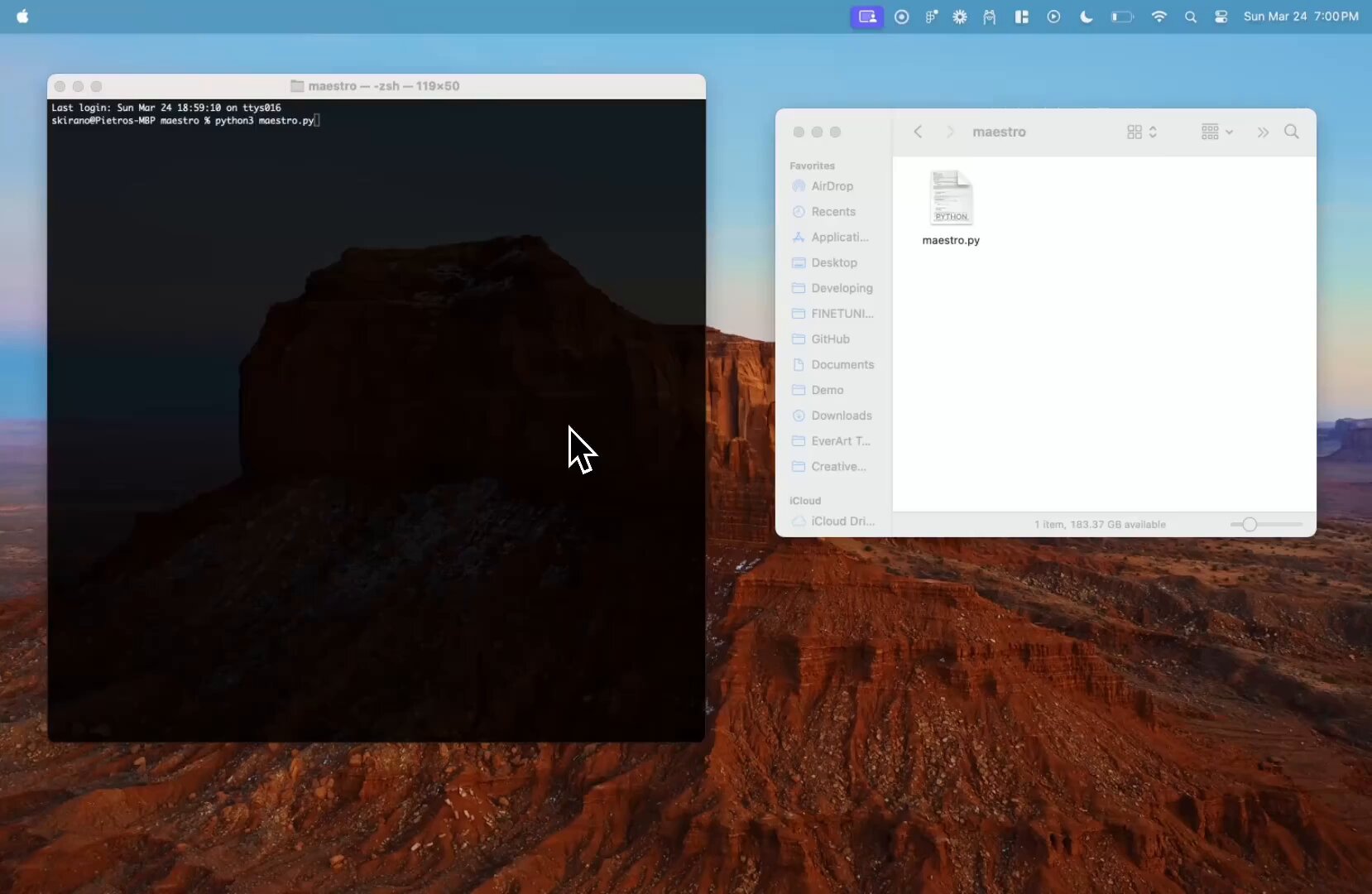Maestro AI generates complete paint app with single prompt