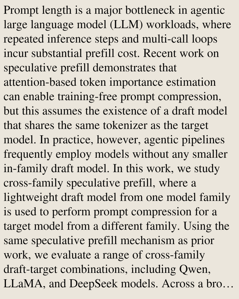 Training-Free Prompt Compression with Cross-Family Speculative Prefill