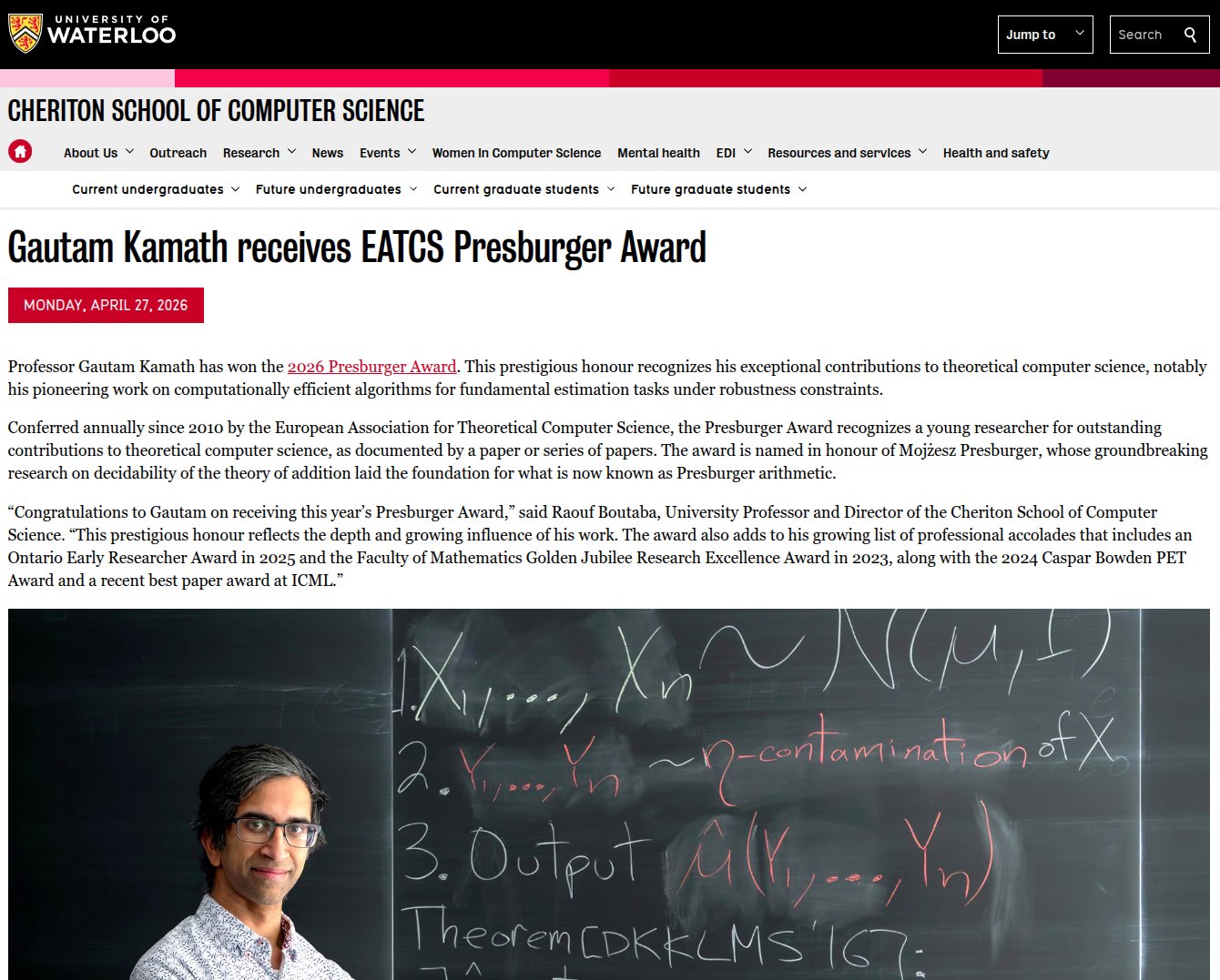 Researcher Honored with 2026 Presburger Award