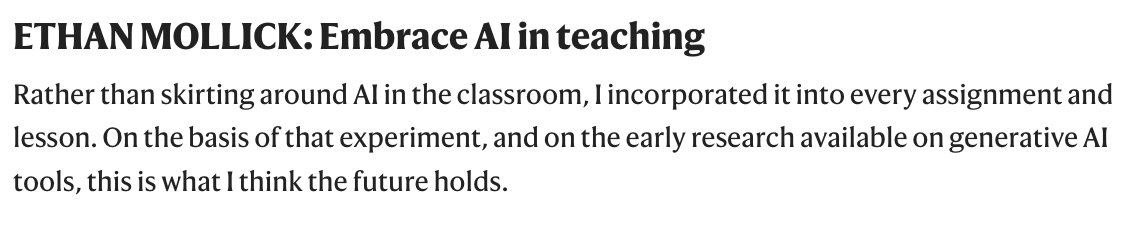 Ethan Mollick: AI Will Transform Teaching Through Ethical Experimentation