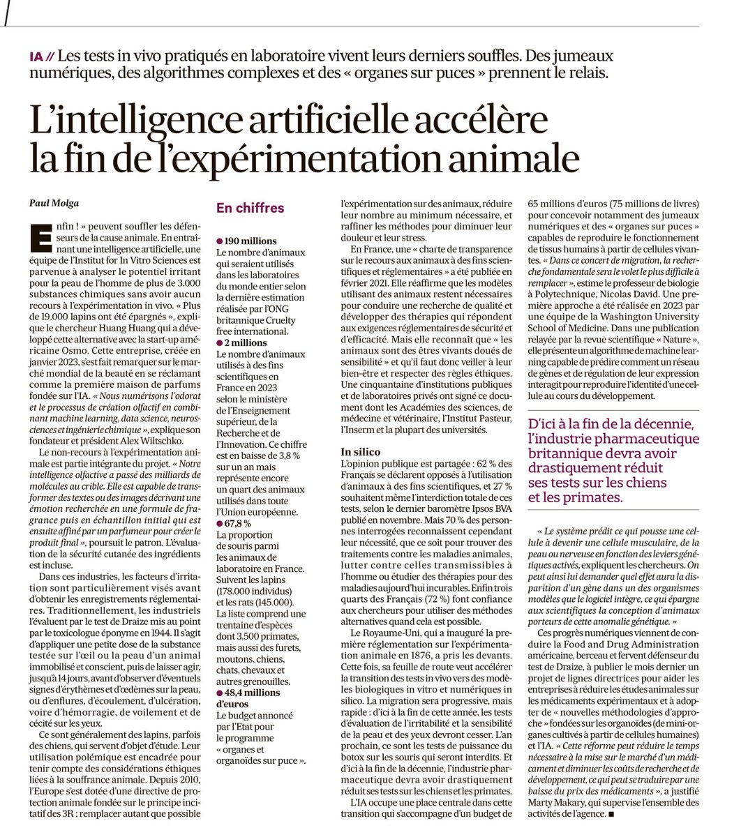 AI Replaces Animal Testing in Laboratory