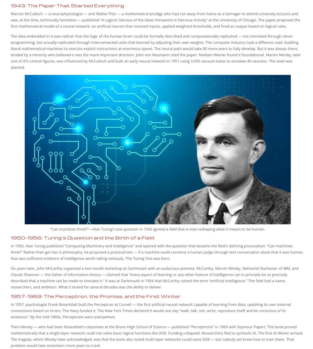 80 Years of Great Learning: Accelerating AI History and Technology