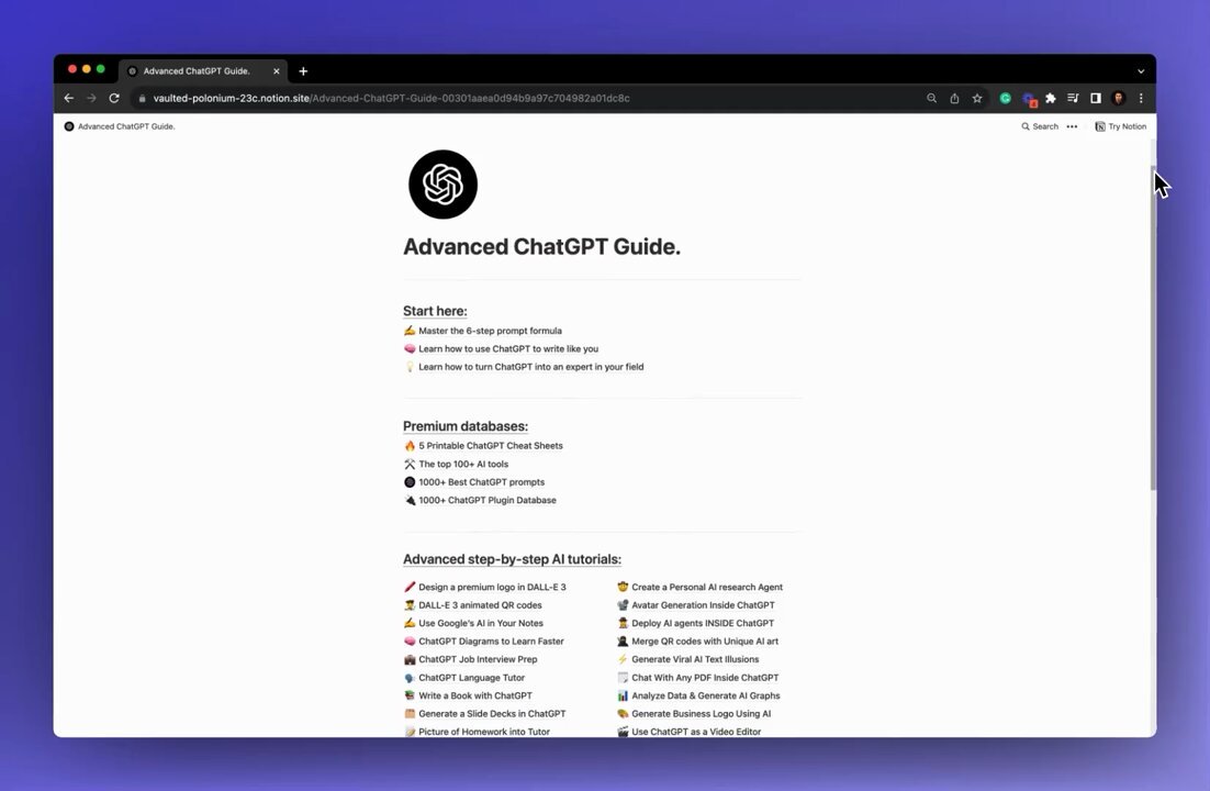 Free ChatGPT Prompts and AI Tool Breakdowns Guide