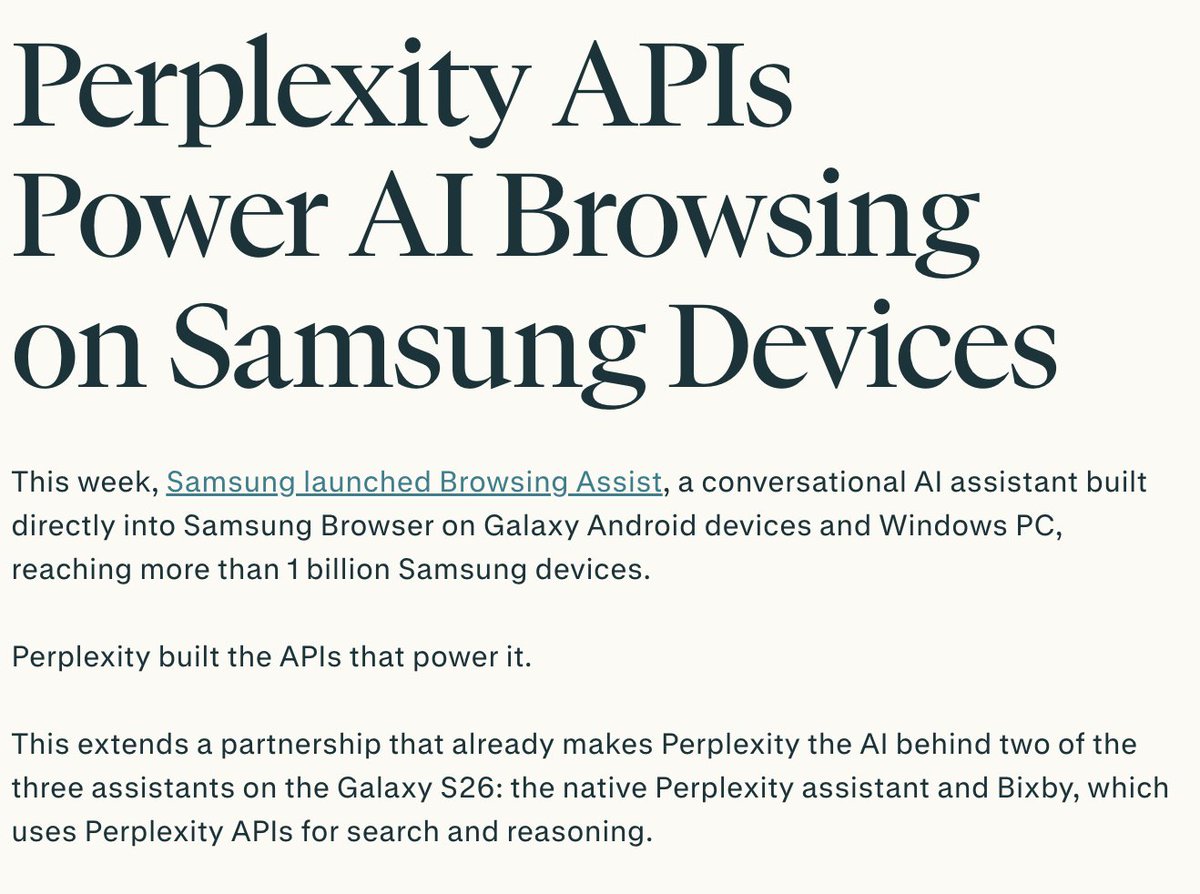 Perplexity Deepens AI Partnership with Samsung