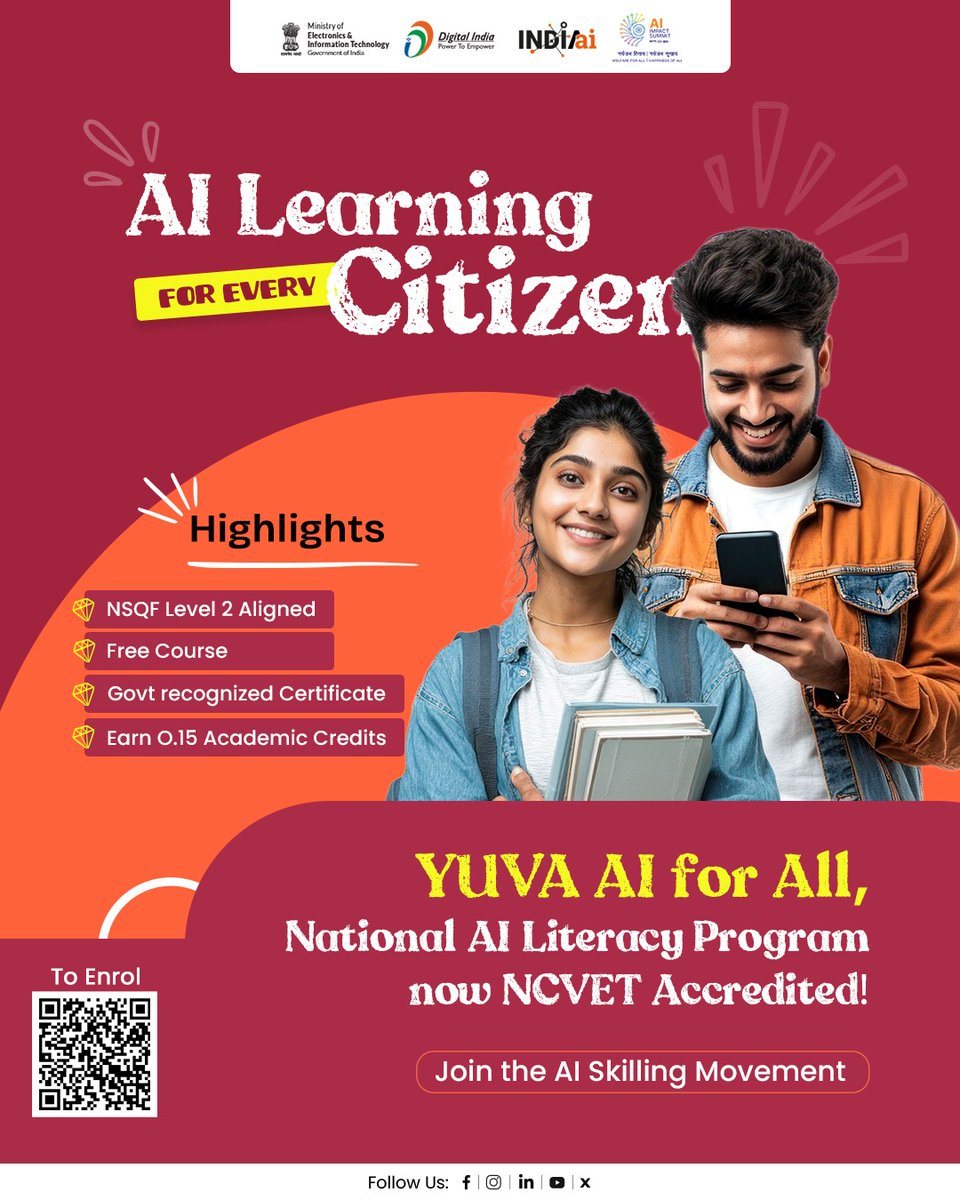 India’s YUVA AI for All Course Achieves NSQF Level 2 Accreditation