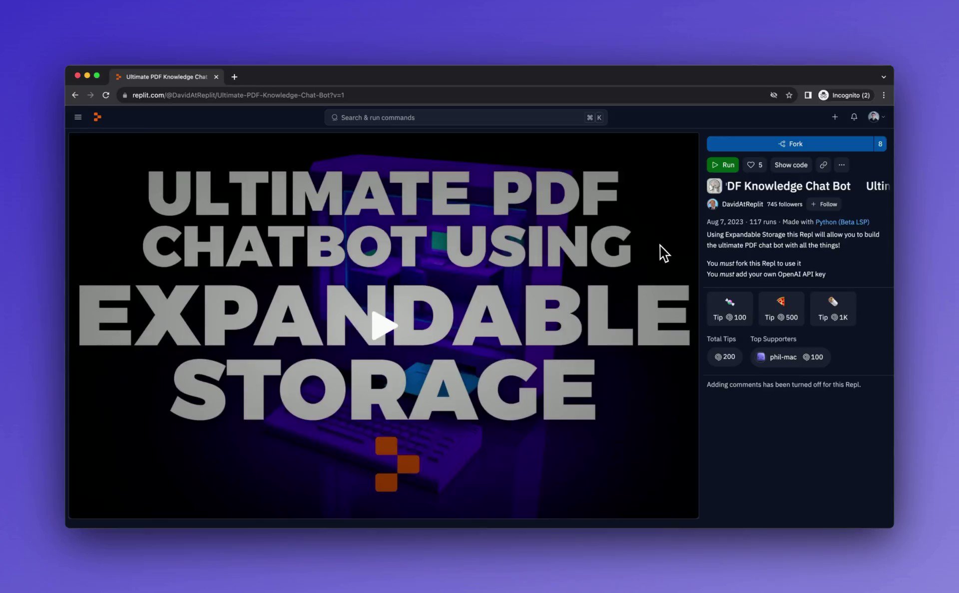 Replit Expandable Storage Enables Large Generative AI Projects