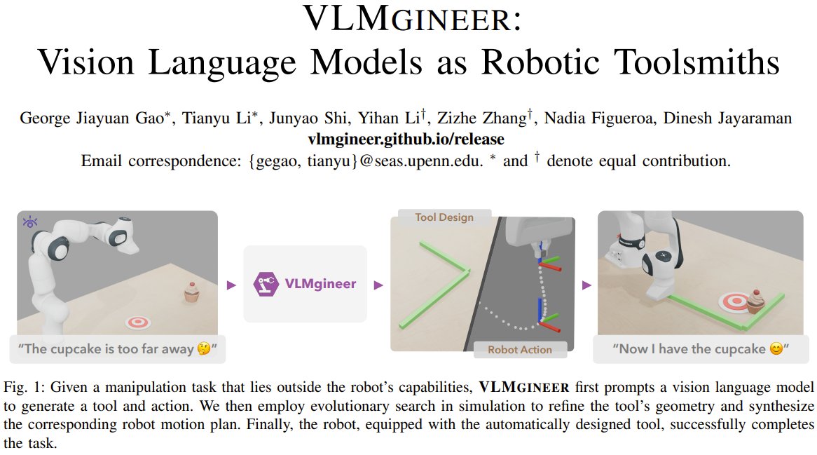 VLMgineer: AI-Powered Robots Design Their Own Tools