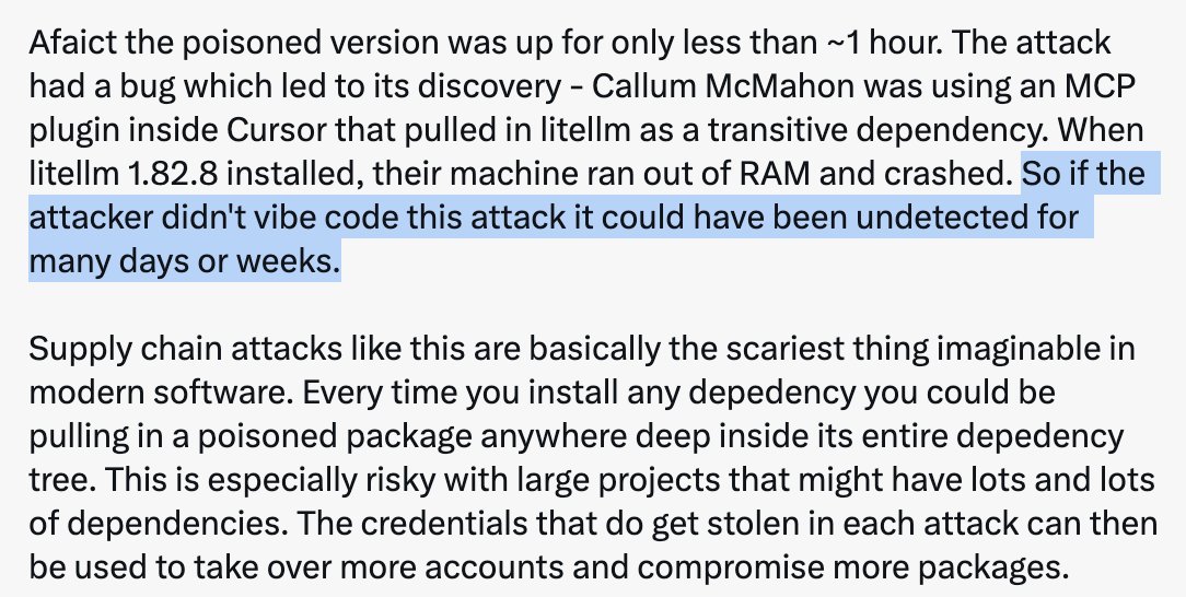LiteLLM Supply Chain Attack: Bug Saved Developers from Credential Theft