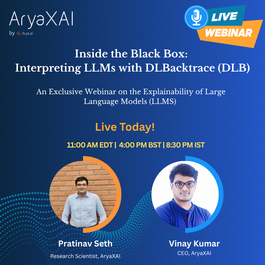 DLBacktrace LLM Interpretability Webinar Today Live Event