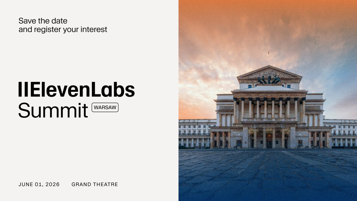 ElevenLabs Summit Coming to Warsaw at Iconic Venue