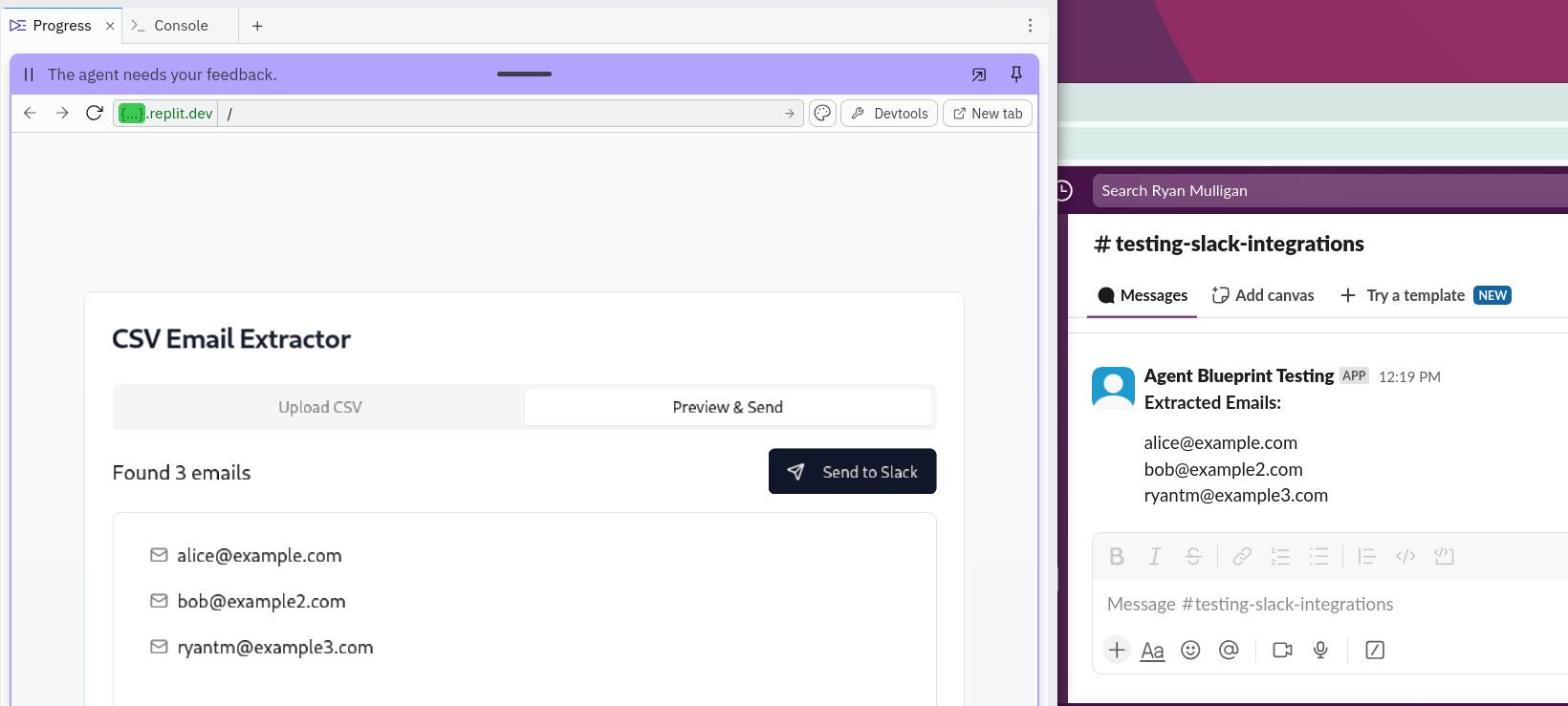 Replit Agent Integrates Slack for Automated Channel Messaging