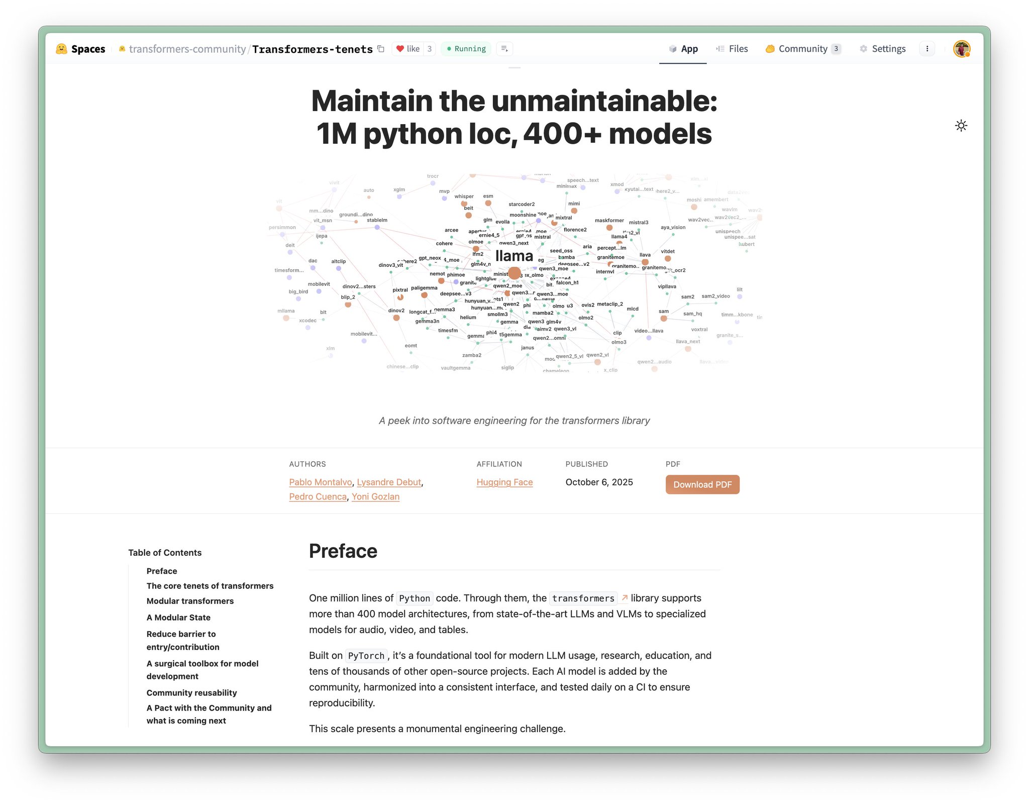 Hugging Face Transformers: Managing 1M Lines Python Code