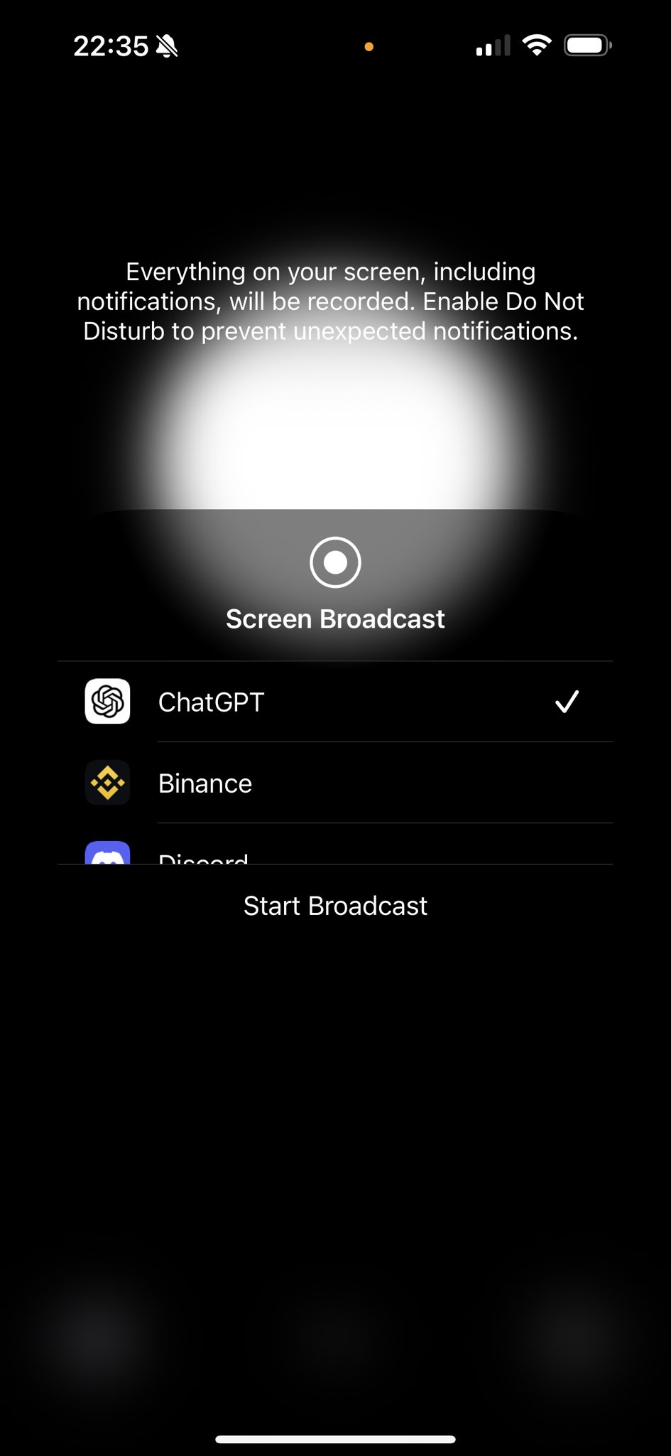 ChatGPT iOS App Gains Screen Sharing Capability