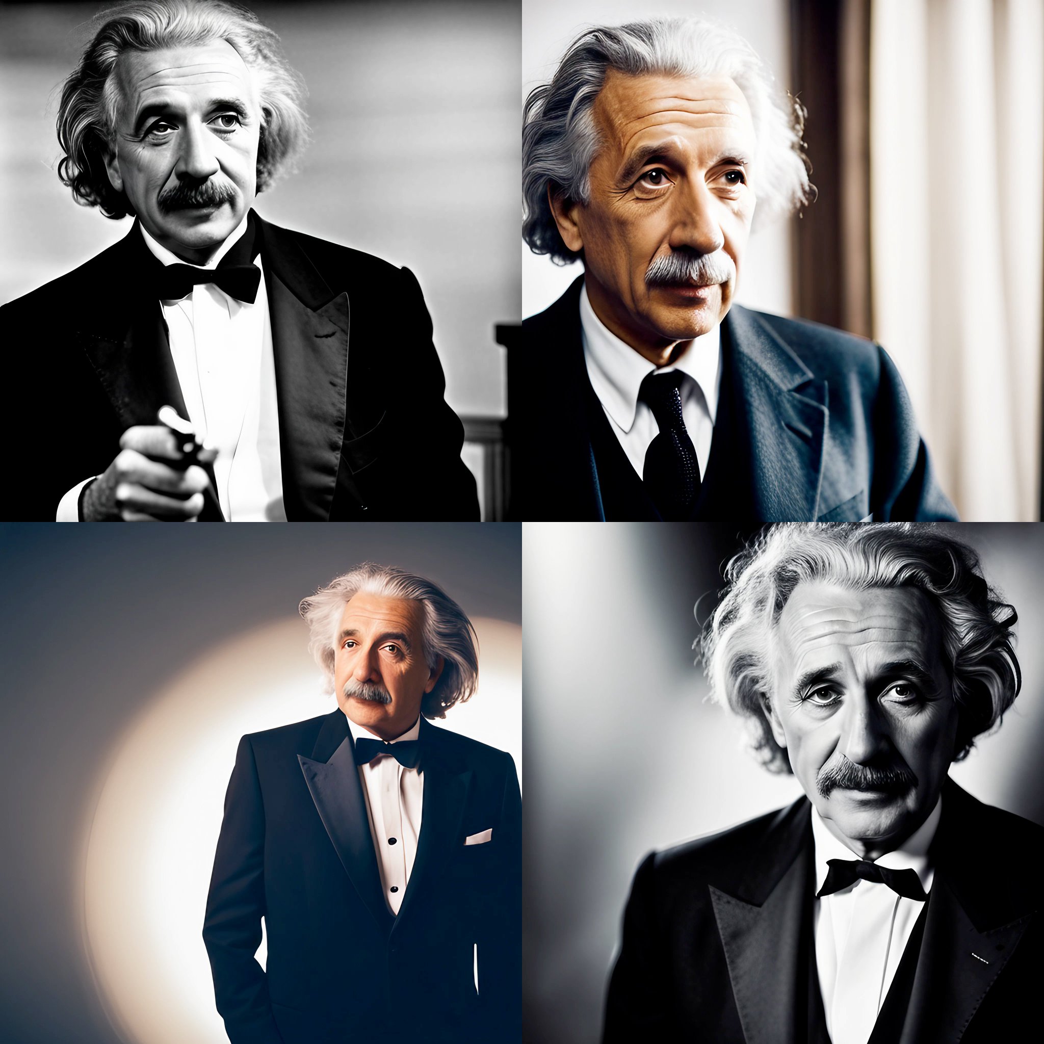 Albert Einstein as James Bond SDXL Image Generation