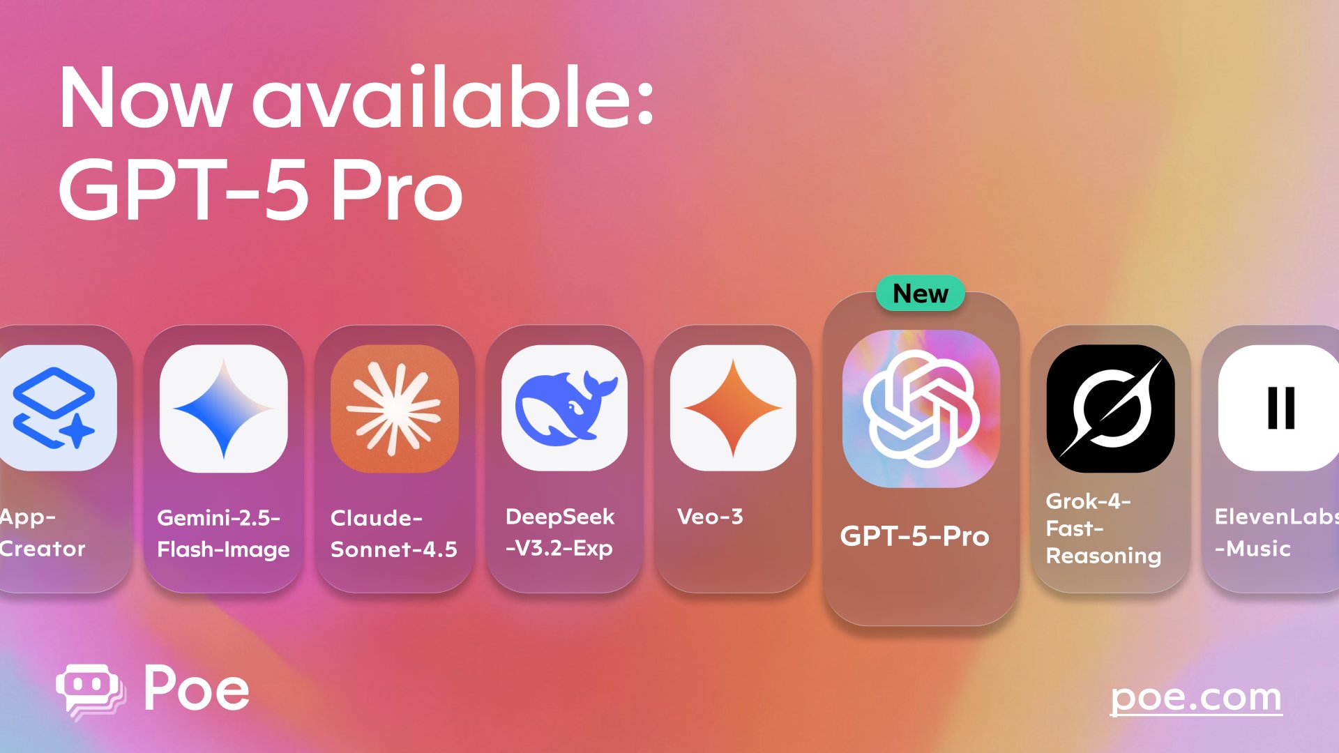 OpenAI Launches GPT-5 Pro on Poe Platform