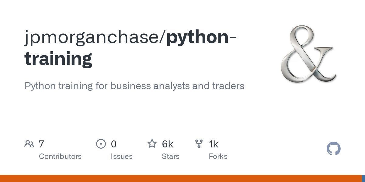 JPMorgan Chase Python Training for Business Analysts and Traders