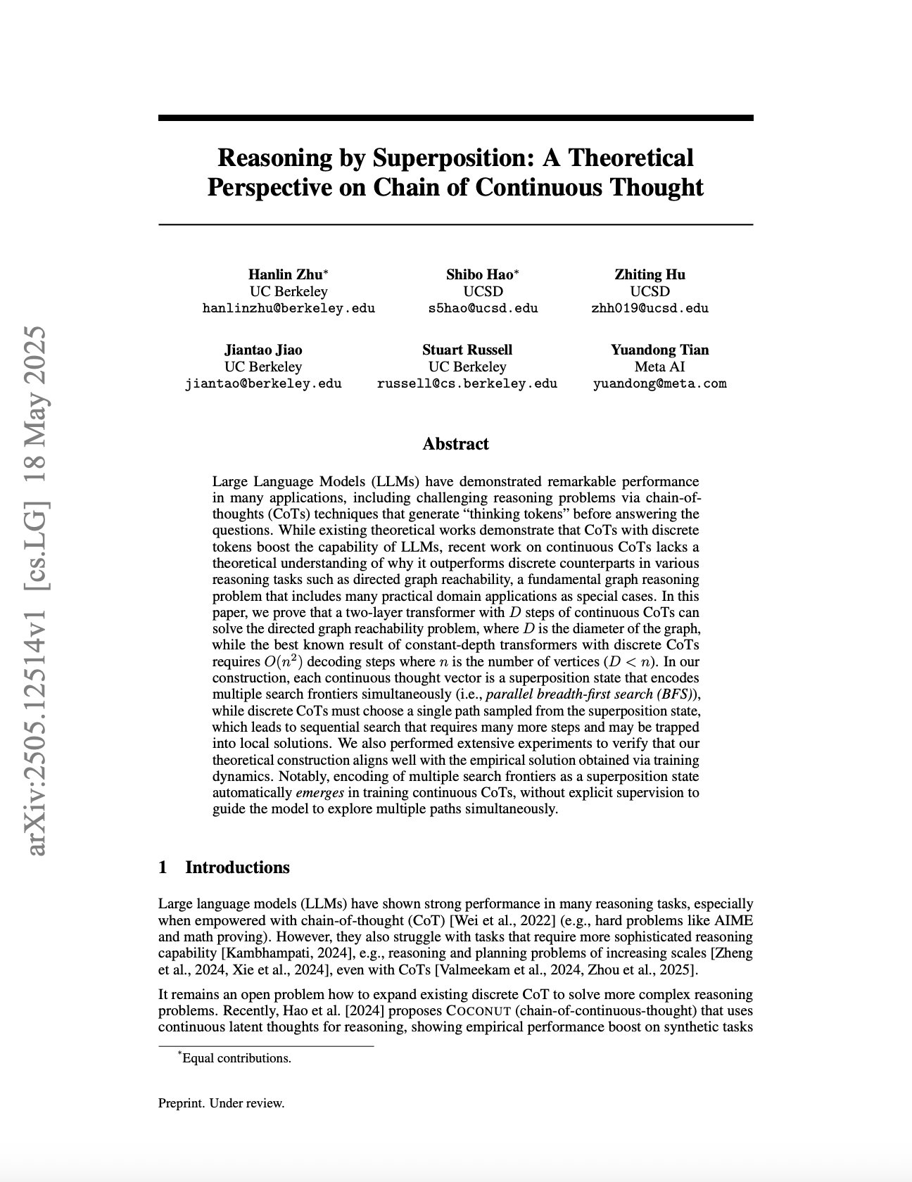 Superposition Reasoning: Novel Approach to Chain of Continuous Thought
