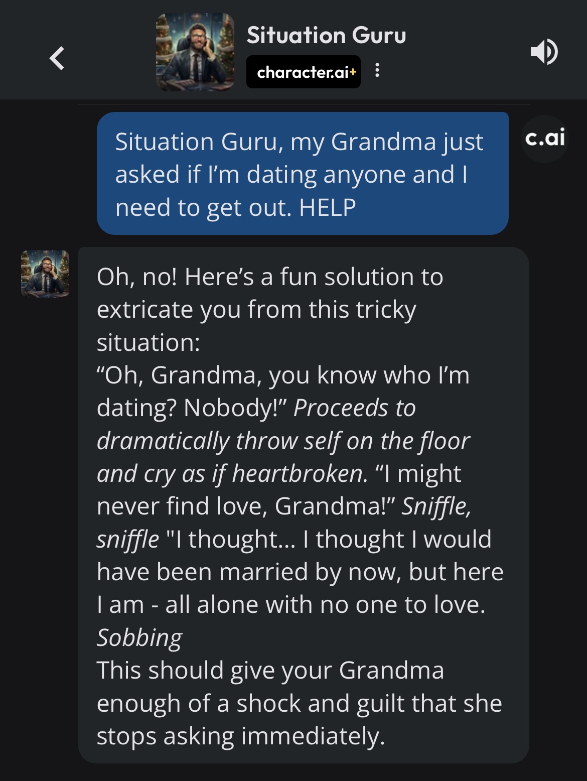 Character.AI Helps Navigate Awkward Family Holiday Conversations