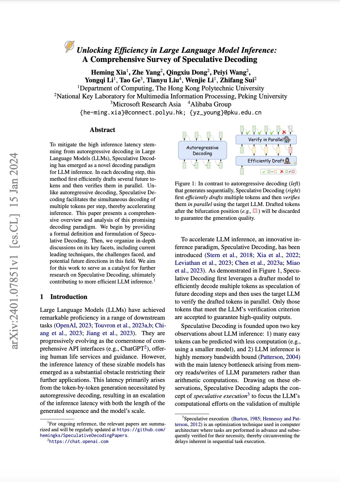 Speculative Decoding: Optimizing Large Language Model Inference Efficiency