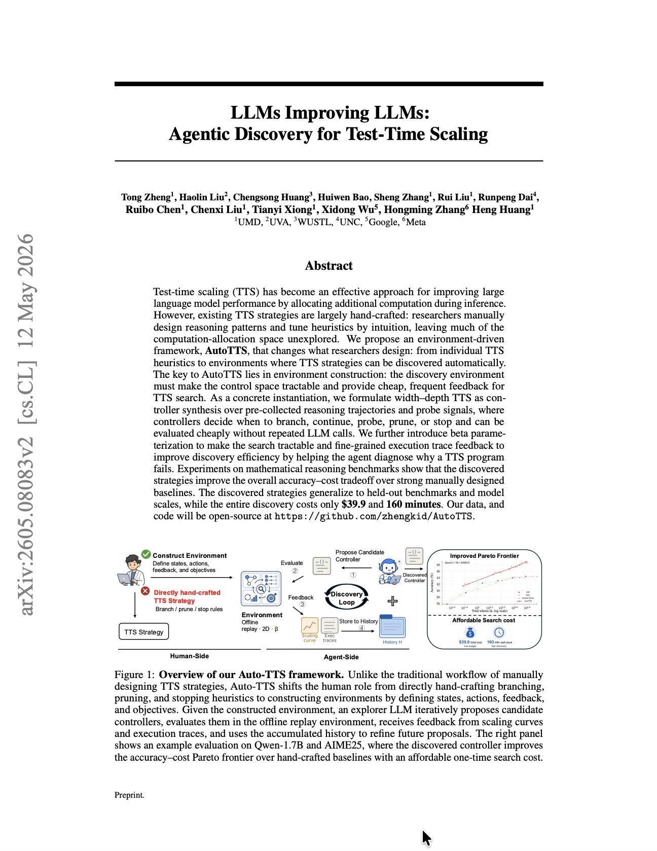 Agentic Discovery for Test-Time Scaling of LLMs